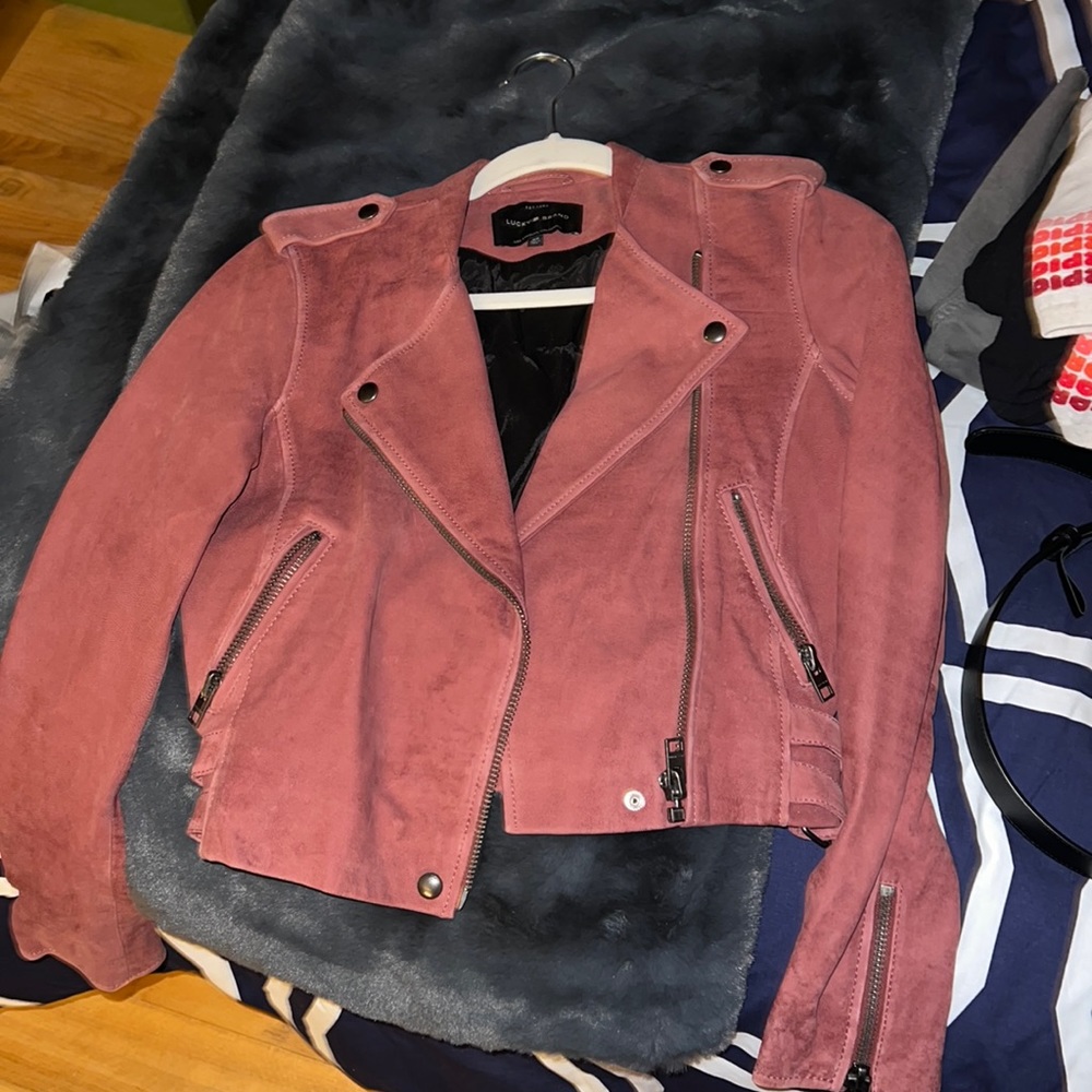 Lucky Brand Suede Moto Jacket